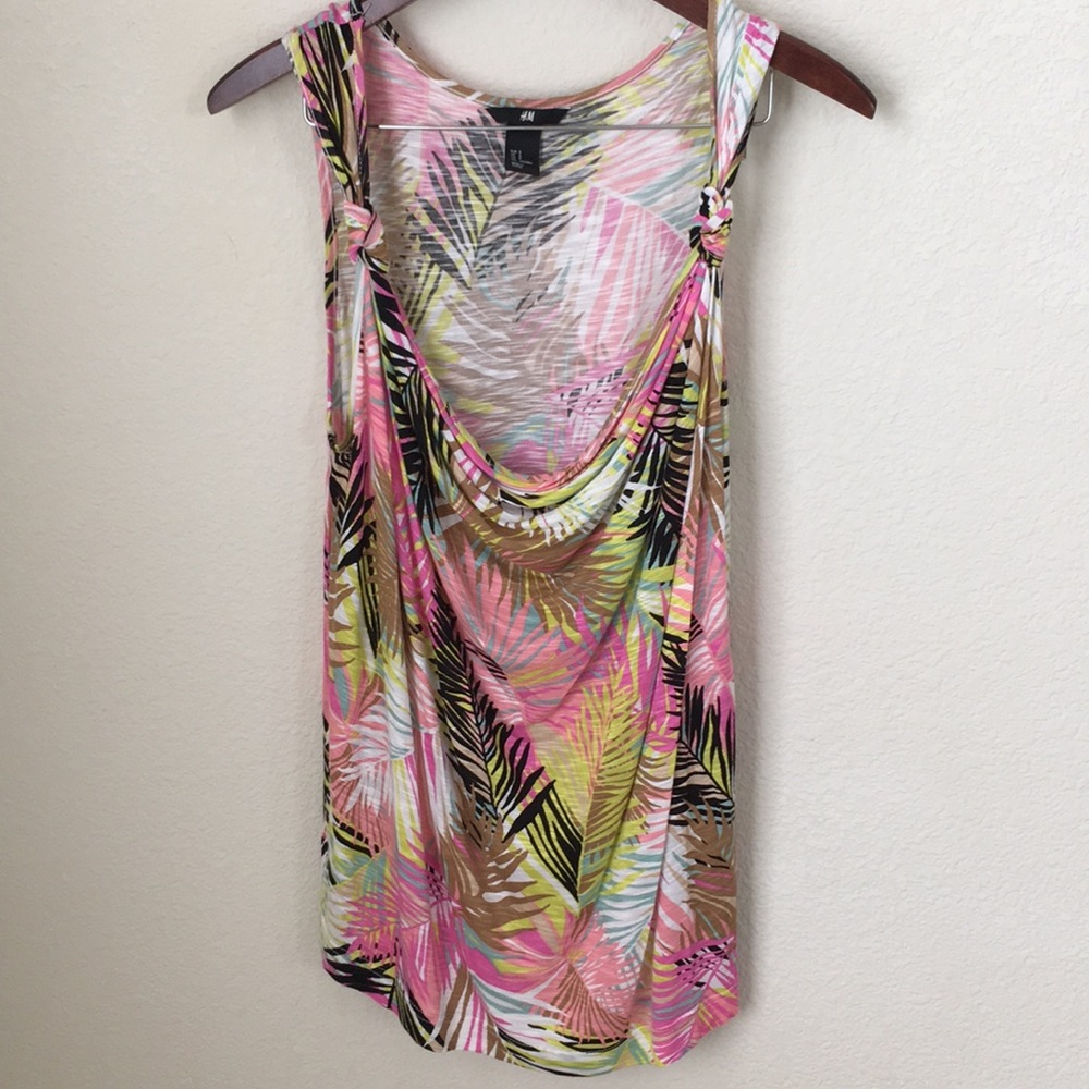 H & M Draped Neck Sleeveless Blouse
